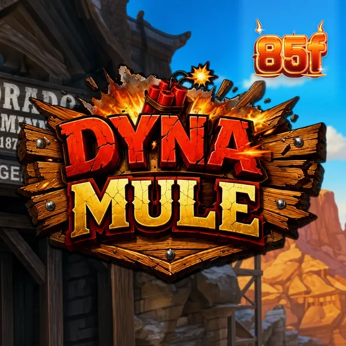 Dyna Mule slot machine interface com tema de mineração